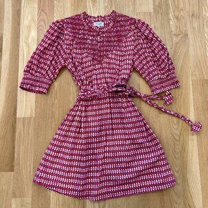 Olivia James Bea Dress in Pink Dottie